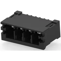 PCB terminal, 4 pole, pitch 5 mm, 16 A, pin, black, 2336494-4