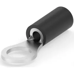 Insulated ring cable lug, 0.26-1.65 mm², AWG 22 to 16, 5 mm, black, 2-34146-4