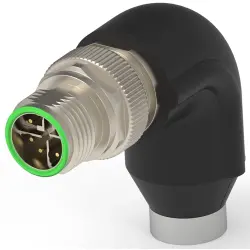 Circular connector, 8 pole, crimp connection, screw locking, angled, 2350791-2