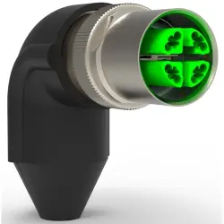 Circular connector, 8 pole, crimp connection, screw locking, angled, 2350797-2