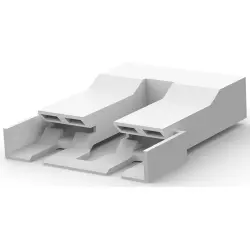 Insulating grommet for 6.35 mm, 2 pole, PA, UL 94V-2, natural, 2-521253-1