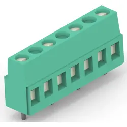 PCB terminal, 4 pole, pitch 10.16 mm, AWG 30-12, 17.5 A, cage clamp, green, 282843-4