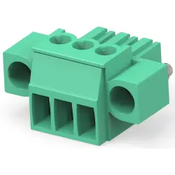 PCB terminal, 3 pole, pitch 3.5 mm, AWG 30-14, 11 A, cage clamp, green, 284510-3