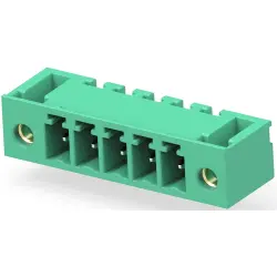 PCB terminal, 5 pole, pitch 3.5 mm, AWG 30-14, 11 A, pin, green, 284539-5