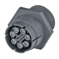 Circular connector, 7 pole, crimp connection, straight, 293773-1