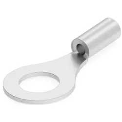 Uninsulated ring cable lug, 0.3-1.42 mm², AWG 22, 6.35 mm, M6, 31176