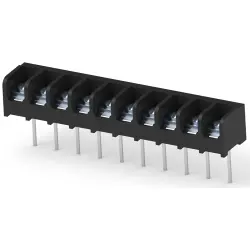 PCB terminal, 10 pole, AWG 22-12, 25 A, screw connection, black, 3-1546159-0