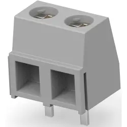 PCB terminal, 2 pole, pitch 5 mm, AWG 30-16, 13.5 A, cage clamp, gray, 3-1546216-2