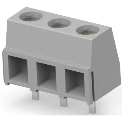 PCB terminal, 3 pole, pitch 5 mm, AWG 30-16, 13.5 A, cage clamp, gray, 3-1546216-3 - 1