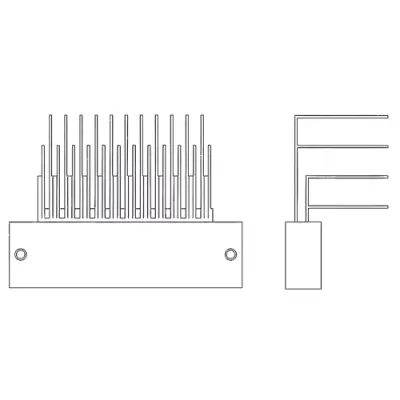 D-Sub socket, 51 pole, angled, solder pin, 3-1589680-4 - 1