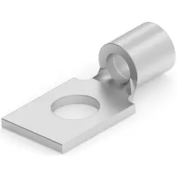 Uninsulated rectangular contact tab with hole, 1.04-2.62 mm², AWG 16 to 14, 3.68 mm, M3.5, 320815