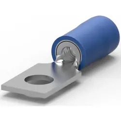 Insulated rectangular contact tab with hole, 1.25-2.0 mm², AWG 16 to 14, 4.17 mm, M4, blue, 321283