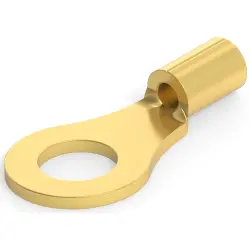 Uninsulated ring cable lug, 0.3-1.42 mm², AWG 22 to 18, 4.34 mm, M4, 321895-1