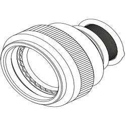 Plug end housing for circular connector, 338767-000