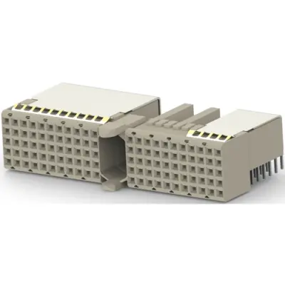 Female connector, 90 pole, pitch 2 mm, angled, 352359-1 - 1