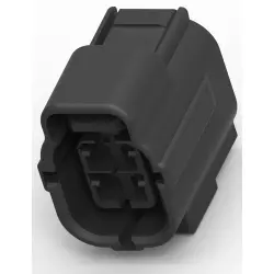 Plug, 4 pole, straight, 2 rows, black, 368123-5
