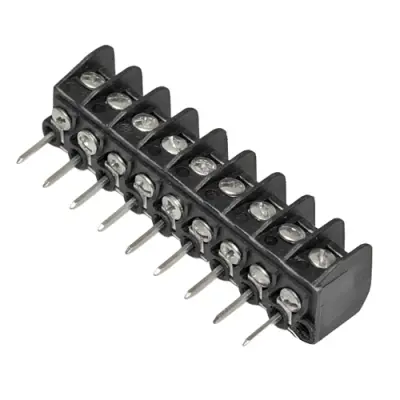 PCB terminal, 3 pole, AWG 22-12, 20 A, screw connection, black, 4-1437666-3 - 1
