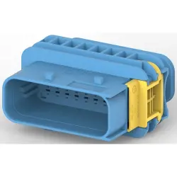 Plug, 18 pole, straight, 2 rows, blue, 4-1564412-1