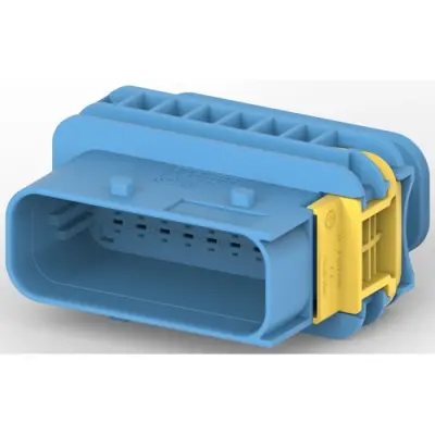 Plug, 18 pole, straight, 2 rows, blue, 4-1564412-1 - 1