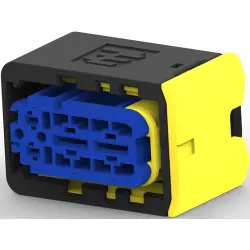 Socket, 4 pole, straight, 2 rows, black, 4-2208157-1