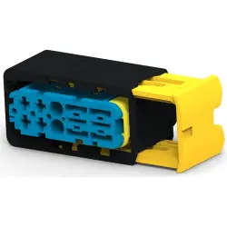 Socket, 6 pole, straight, 2 rows, blue, 4-2299782-2