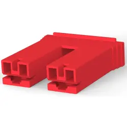 Insulating grommet for 6.35 mm, 2 pole, PA, UL 94V-0, red, 4-520935-2