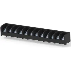 PCB terminal, 12 pole, AWG 22-12, 25 A, screw connection, black, 5-1437653-1