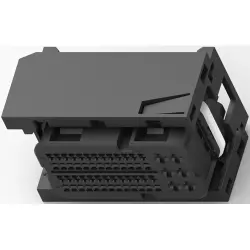 Socket, 58 pole, straight, 4 rows, black, 5-1564285-9