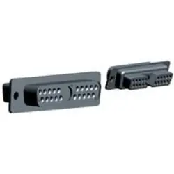 D-Sub socket, 21 pole, 21W1, straight, crimp connection, 5-212526-1