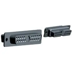 D-Sub socket, 21 pole, 21W1, straight, crimp connection, 5-212526-1 - 1