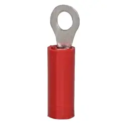 Insulated ring cable lug, 0.5-0.6 mm², AWG 20, 2.18 mm, M2, red, 52307-1