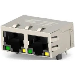 Socket, RJ45, 8 pole, 8P8C, Cat 5, solder connection, through hole, 5-2337994-4
