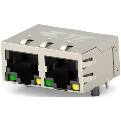 Socket, RJ45, 8 pole, 8P8C, Cat 5, solder connection, through hole, 5-2337994-4 - 1