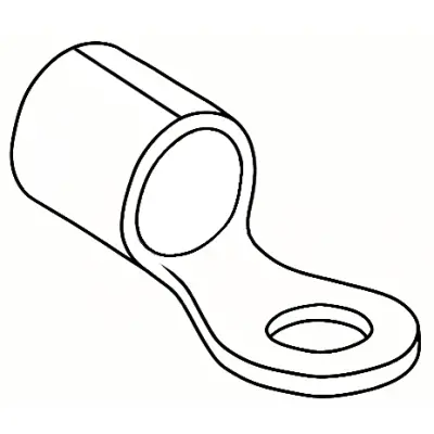 Uninsulated ring cable lug, 1.25 mm², AWG 16 to 14, 6.73 mm, M6, 52587-1 - 1