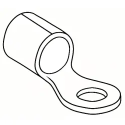 Uninsulated ring cable lug, 1.25 mm², AWG 16 to 14, 6.73 mm, M6, 52587-1
