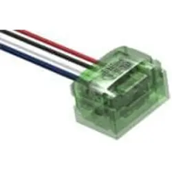 Foil connector, uninsulated, AWG 26, green, 20 mm, 5-293522-2