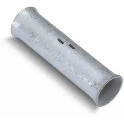 Butt connector, uninsulated, gray, 120.65 mm, 53089