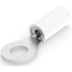 Insulated ring cable lug, 1.04 mm², AWG 16, 6.73 mm, M6, natural, 53984-1