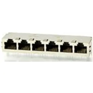 Socket, RJ45, 8 pole, 8P8C, Cat 5, solder connection, through hole, 5406554-9 - 1
