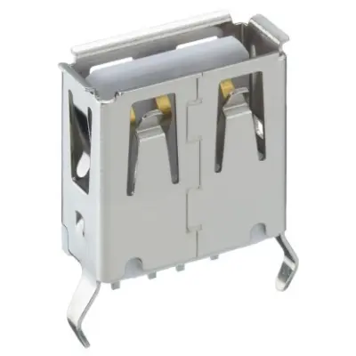 USB-A socket, 4 pole, USB 2.0, PCB connection, 2410 11 - 1