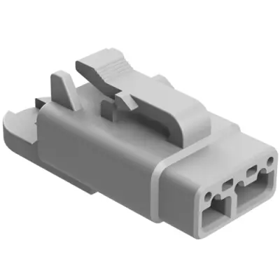 Protective cap, rectangular, gray, IP68 for cable connector, straight, ATM series, ATM04-3P-CAP - 1