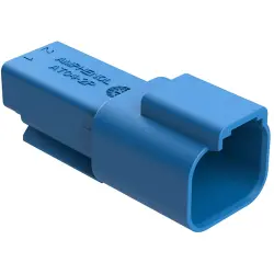 Housing, connector, pin, male, 2 pole, AT04-2P-BLU
