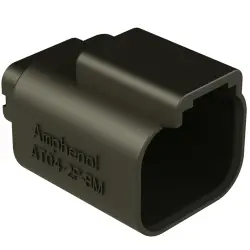 Housing, connector, pin, male, 2 pole, PCB, AT04-2P-BM01