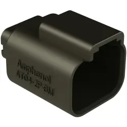 Housing, connector, pin, male, 2 pole, PCB, AT04-2P-BM04