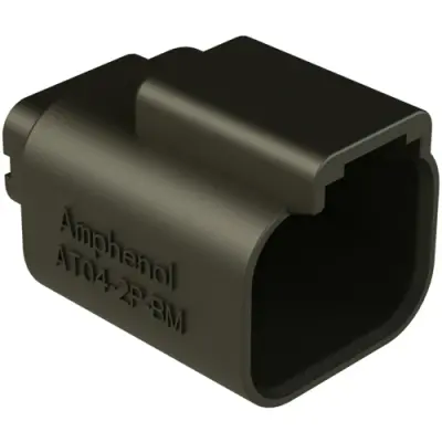Housing, connector, pin, male, 2 pole, PCB, AT04-2P-BM04 - 1