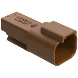 Housing, connector, pin, male, 2 pole, AT04-2P-BRN