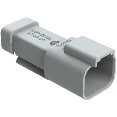 Housing, connector, pin, male, 2 pole, with diode,AT04-2P-D1N4GRY - 1