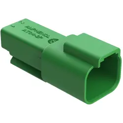 Housing, connector, pin, male, 2 pole, AT04-2P-GRN