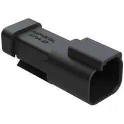 Housing, connector, pin, male, 2 pole, AT04-2P-MM01BLK
