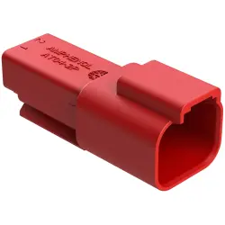 Housing, connector, pin, male, 2 pole, AT04-2P-RED